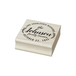 Gezinshereniging Logo ontwerp in de openlucht Rubberstempel