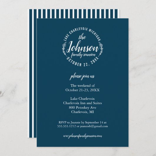 Gezinshereniging Logo ontwerp Robuuste buitenshuis Kaart (Voorkant / Achterkant)