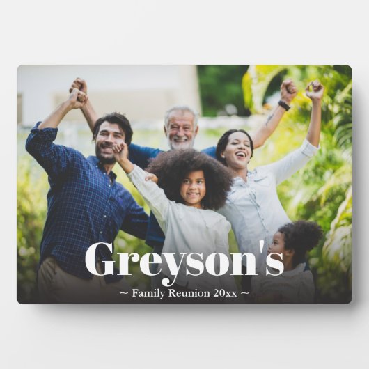 Gezinshereniging memorabilia fotoplaat (voorkant)