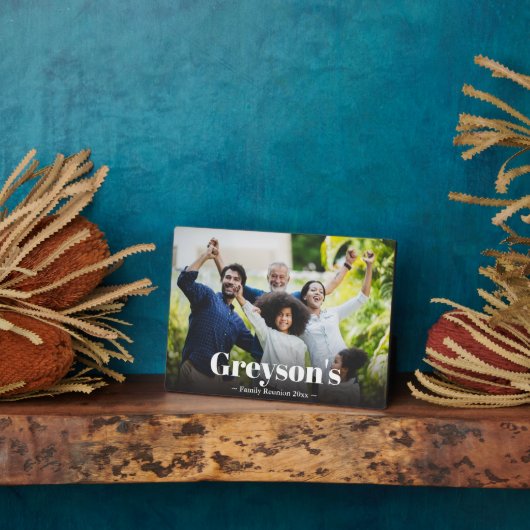 Gezinshereniging memorabilia fotoplaat (Zijkant)