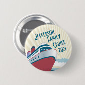 Gezinshereniging met  schip ronde button 5,7 cm (Voorkant /achterkant)