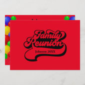 Gezinshereniging met uitnodiging voor ballonnen (Voorkant / Achterkant)