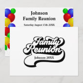 Gezinshereniging met uitnodiging voor ballonnen (Voorkant / Achterkant)