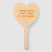 Gezinshereniging Modern Floral Tree Sinaasappel Handwaaier (Achterkant)