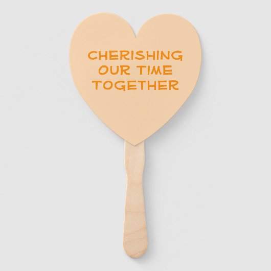 Gezinshereniging Modern Floral Tree Sinaasappel Handwaaier (Achterkant)