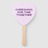 Gezinshereniging Modern kleurrijk Floral Paars Handwaaier (Achterkant)