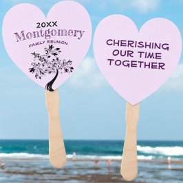 Gezinshereniging Modern kleurrijk Floral Paars Handwaaier