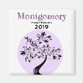 Gezinshereniging Modern Paarse Boom Memento Magneet (Voorkant)