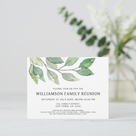 Gezinshereniging Modern Uitnodiging Briefkaart (Staand voorkant)