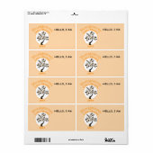 Gezinshereniging Moderne Boom Oranje Label Aangepa (Full Sheet)