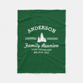 gezinshereniging of reis | Rustieke dennenbomen Fleece Deken (Voorkant)