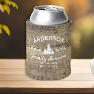 gezinshereniging of reis Rustieke houtbomen Blikjeskoeler