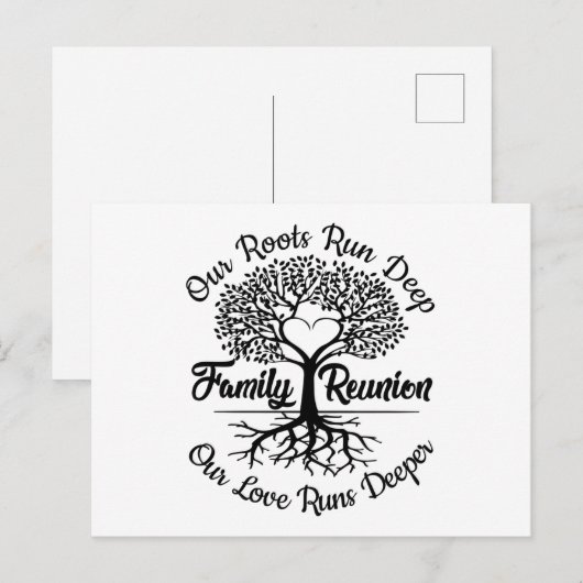 Gezinshereniging ontmoet weer onze liefde werkt di briefkaart (Voorkant / Achterkant)