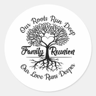 Gezinshereniging ontmoet weer onze liefde werkt di ronde sticker