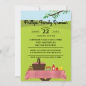 Gezinshereniging op de Picnic-lijst van het park Kaart (Voorkant)