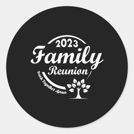 Gezinshereniging opnieuw samengevoegd Gezinshereni Ronde Sticker (Voorkant)