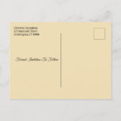 Gezinshereniging Opslaan Datum Herfst Red Leaves B Briefkaart (Achterkant)