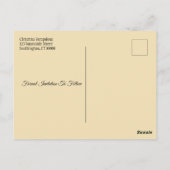 Gezinshereniging Opslaan Datum Herfst Red Leaves B Briefkaart (Achterkant)