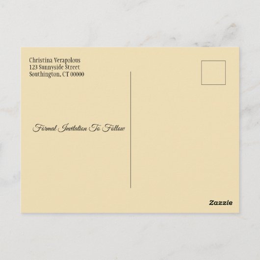 Gezinshereniging Opslaan Datum Herfst Red Leaves B Briefkaart (Achterkant)