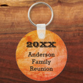 Gezinshereniging Oranje Abstracte herfst Gathering Sleutelhanger (Voorkant)