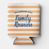 Gezinshereniging Oranje witte strepen Blikjeskoeler (Voorkant)