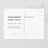 gezinshereniging - overzicht van gezinshereniging  aankondigingskaart (Achterkant)