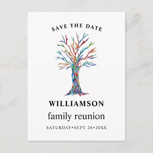 gezinshereniging - overzicht van gezinshereniging  aankondigingskaart (Voorkant)