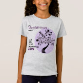 gezinshereniging Paarse moderne kunstboommemento T-shirt (Voorkant)