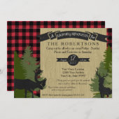 Gezinshereniging Picnic Campout Rustic Deer Antler Kaart (Voorkant / Achterkant)