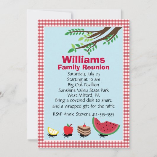  gezinshereniging Picnic Kaart (Voorkant)