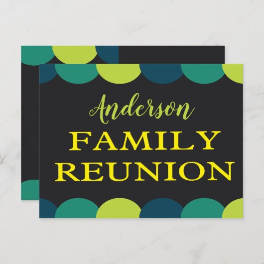 Gezinshereniging Potluck Picnic Summer Party Briefkaart (Voorkant / Achterkant)