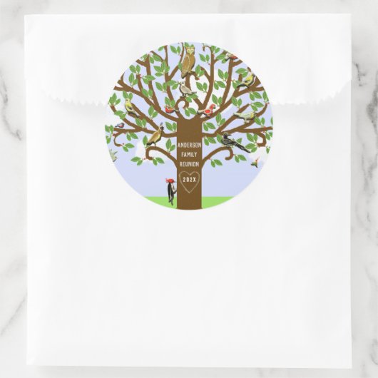 Gezinshereniging Ronde Sticker (Tas)