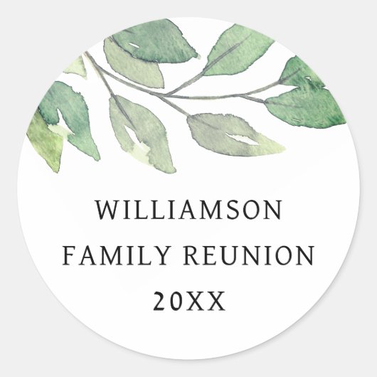 Gezinshereniging Ronde Sticker (Voorkant)