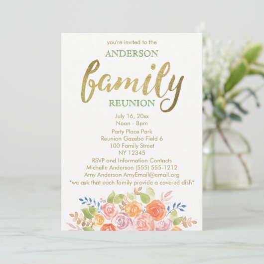 Gezinshereniging  Roos Kaart (Staand voorkant)