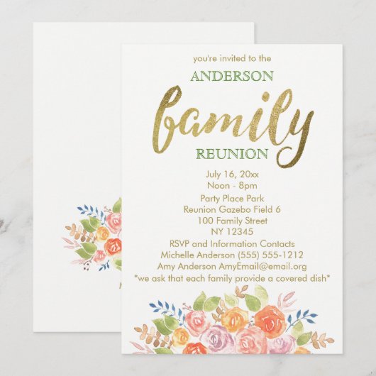 Gezinshereniging Roos Kaart (Voorkant / Achterkant)