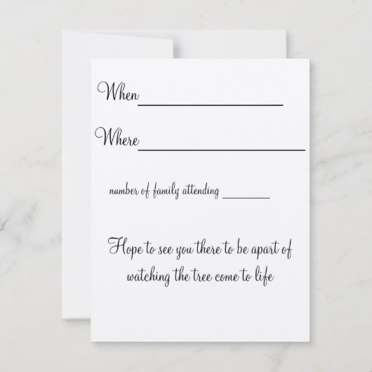 Gezinshereniging RSVP Kaartje (Achterkant)