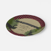 Gezinshereniging Rustic Picnic Deer Antler Trees Papieren Bordje (Gekanteld)