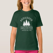 Gezinshereniging Rustic Pine Trees Green Kind T-shirt (Voorkant)