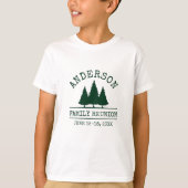 Gezinshereniging Rustic Pine Trees Kind T-shirt (Voorkant)