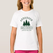 Gezinshereniging Rustic Pine Trees Kind White T-shirt (Voorkant)