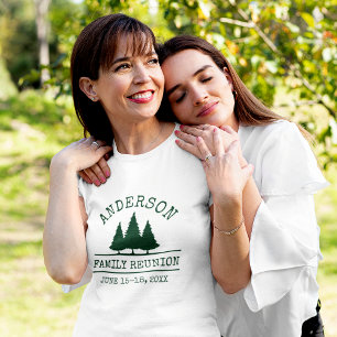 Gezinshereniging Rustic Pine Trees Vrouwen T-shirt