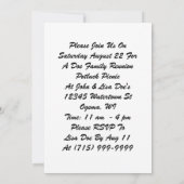 Gezinshereniging Snowman Uitnodiging (Achterkant)