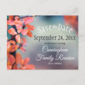 Gezinshereniging sparen de datum najaar leest boke briefkaart (Voorkant)