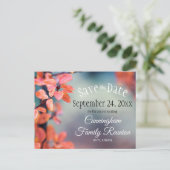 Gezinshereniging sparen de datum najaar leest boke briefkaart (Staand voorkant)