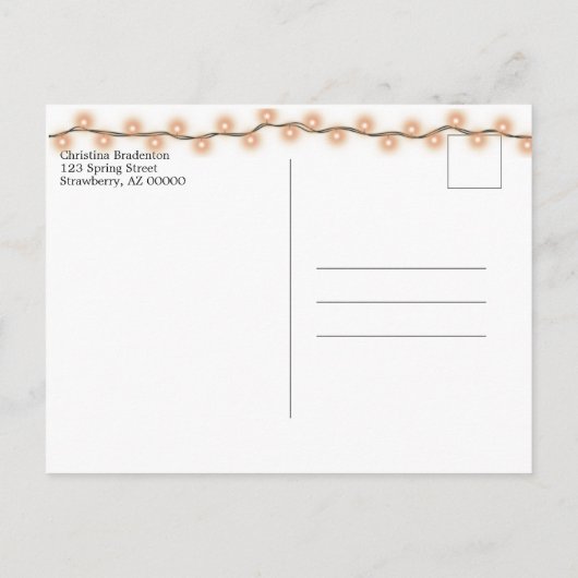 Gezinshereniging sparen de datum najaar waarop Asp Aankondigingskaart (Achterkant)