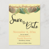 Gezinshereniging sparen de datum najaar waarop Asp Aankondigingskaart (Voorkant)