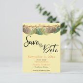 Gezinshereniging sparen de datum najaar waarop Asp Aankondigingskaart (Staand voorkant)