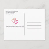 Gezinshereniging sparen de datum Oranje roze hart Aankondigingskaart (Achterkant)