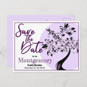 Gezinshereniging sparen de datum Trendy aankondigi Briefkaart (Voorkant / Achterkant)