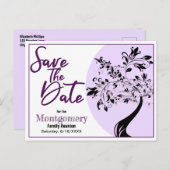 Gezinshereniging sparen de datum Typografie Modern Aankondigingskaart (Voorkant / Achterkant)